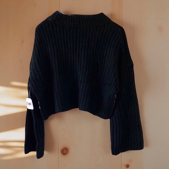 Altar'd State Geometric Fair Isle Cropped Sweater - Black - Medium NWT - Picture 6 of 11